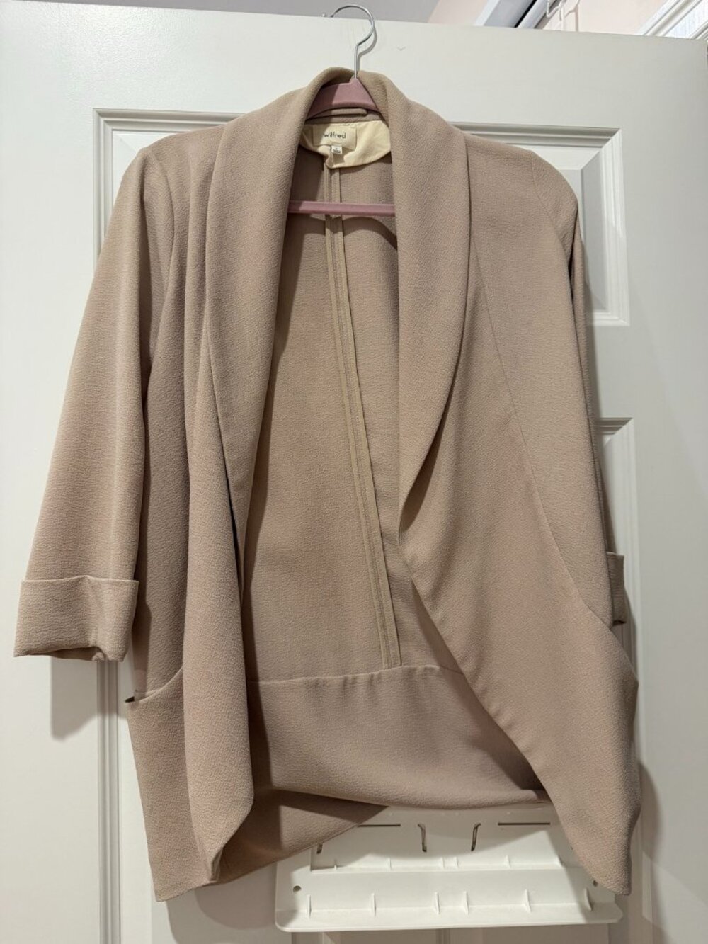Wilfred Chevalier Beige Open Front Blazer Size 4